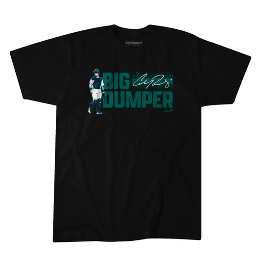 Mariners Cal Raleigh "BIG DUMPER" Signature Black Tee